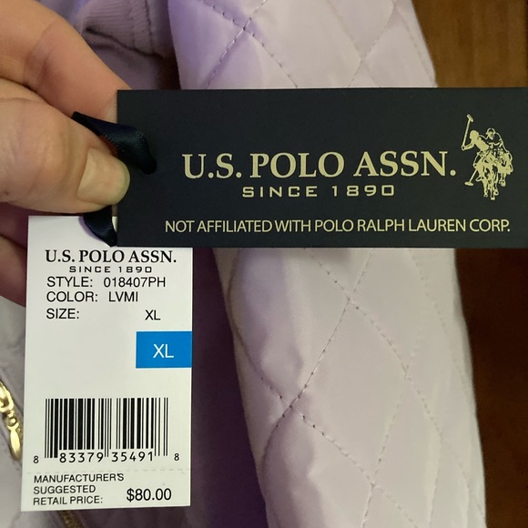 Was💲50! 💖US Polo Assn. lavender puffer jacket - Picture 10 of 16